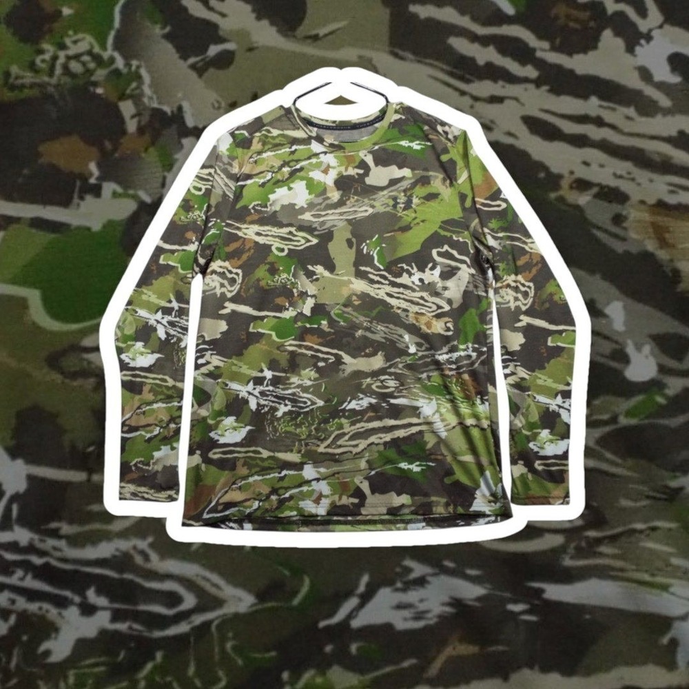 Under Armour Threadborne Shirt Mens XL Ridge Reaper Camo Long Sleeve Fitted